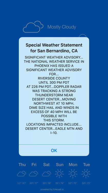 Sky Blue - Local Weather Warnings and Notifications