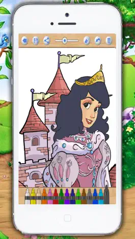 Game screenshot Paint and color Princesses – coloring book mod apk
