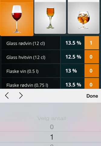 Alkoholenhetskalkulator screenshot 3