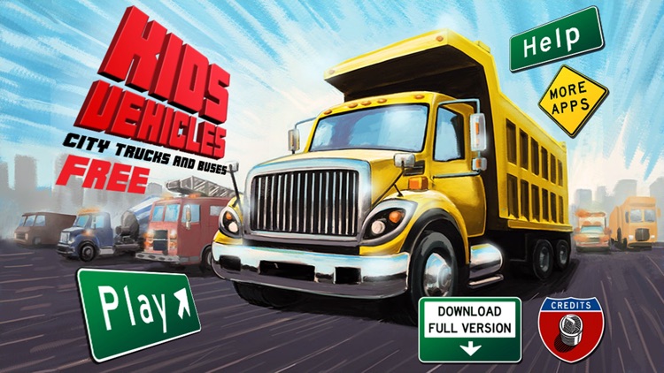 Kids Vehicles: City Trucks & Buses Lite for iPhone screenshot-0