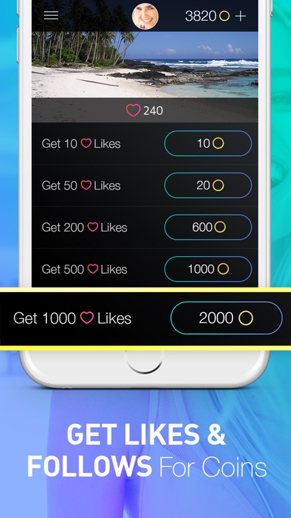 Get likes & followers for instagram - 1000 Likes screenshot-3