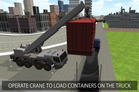 Real Cargo Truck Car Transporter Crane Simulator screenshot 2