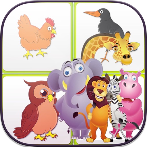Animals memory game for kids - Matching Game iOS App