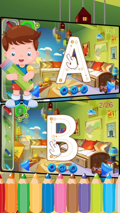 ABC Alphabet Phonics Coloring Book - English Vocabulary For Preschool Kids Games