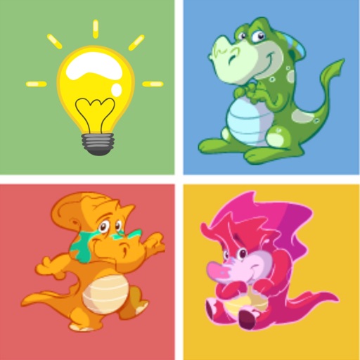 Dinosaur matching remember game preschool matching Icon