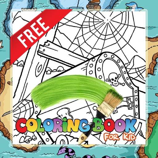 Pirate Treasures Coloring Page Family Friendly Fun iOS App