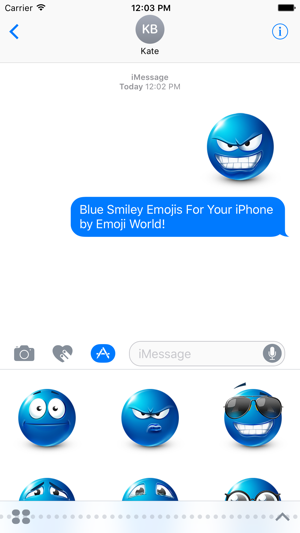 Blue Emoji Stickers(圖2)-速報App