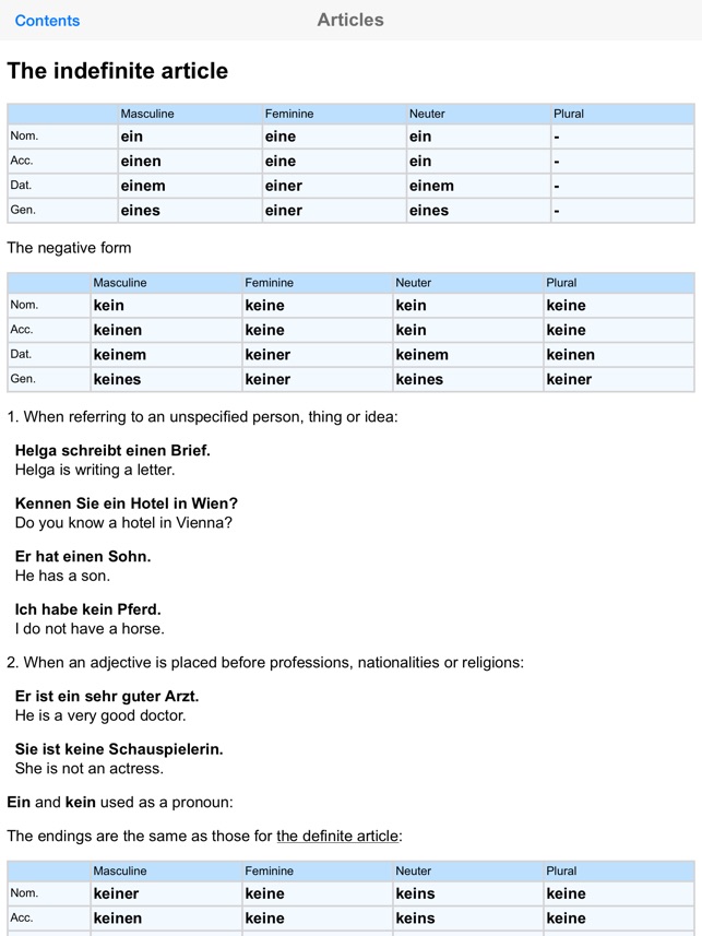 German Grammar for iPad