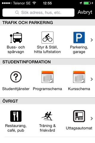 Hitta på campus screenshot 2