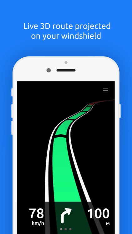 Hudway — HUD navigation app for night-time driving