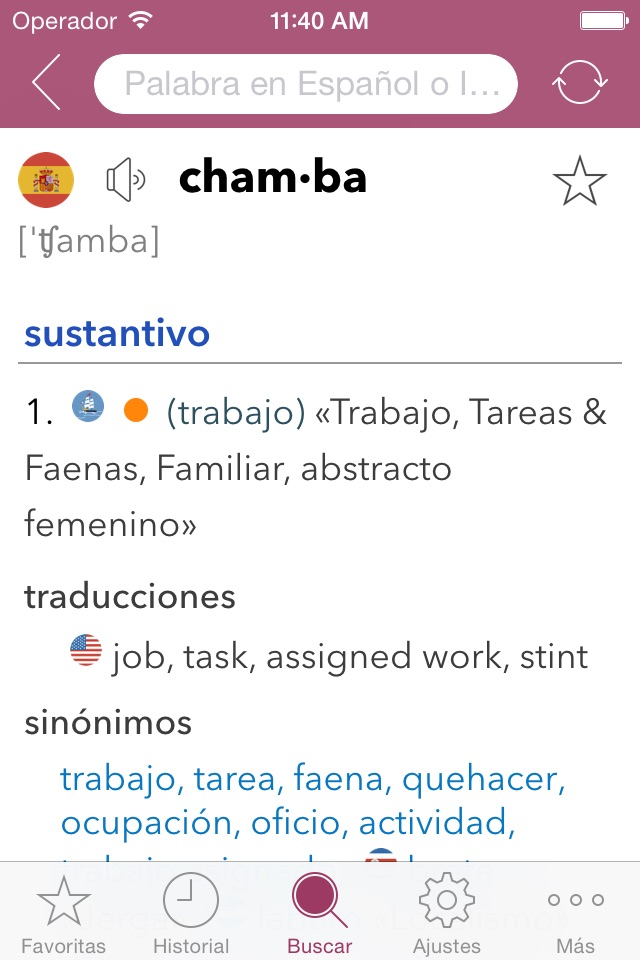 Spanish Slang Dictionary screenshot 2
