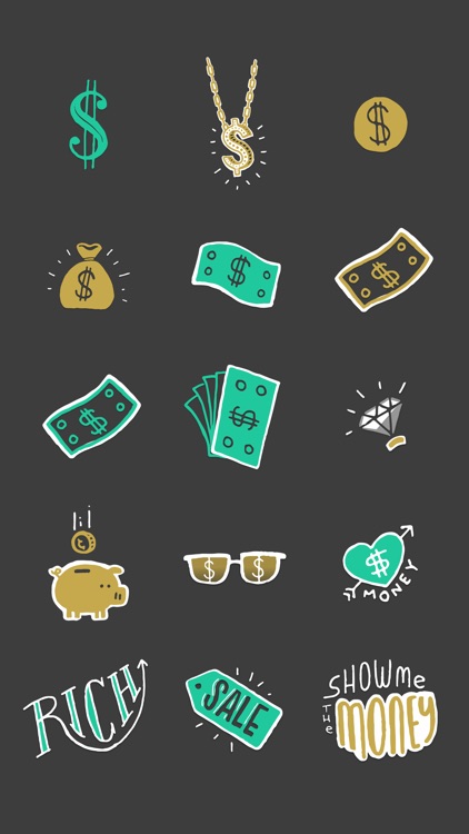 Richify! Money-themed stickers for iMessage screenshot-4