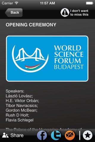 World Science Forum EVENT@HAND screenshot 4