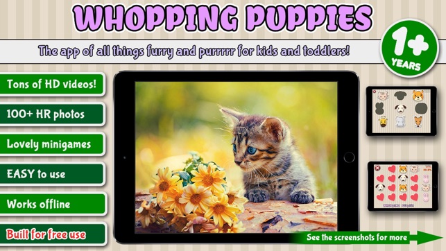 Puppies, Whopping Puppies - furry fun for kids!(圖1)-速報App