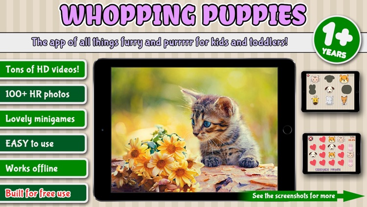 Puppies, Whopping Puppies - furry fun for kids! screenshot-0