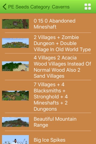 SEEDs for MineCraft Pocket Edition Game screenshot 2