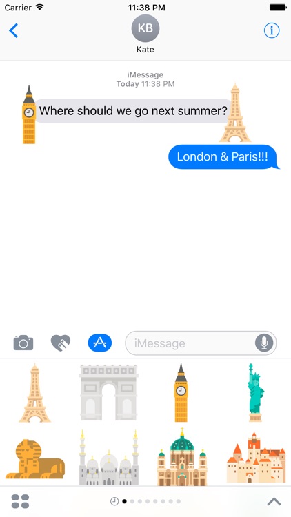 Famous Landmarks for Stickers