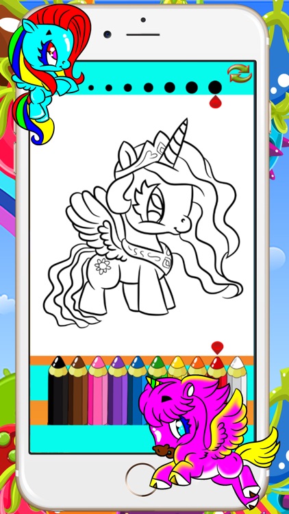 Little Kids Set Drawing Basics Pony Coloring Book screenshot-3