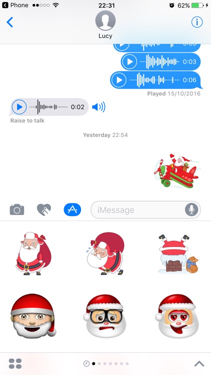 Christmas Stickers Santa Pack for texting