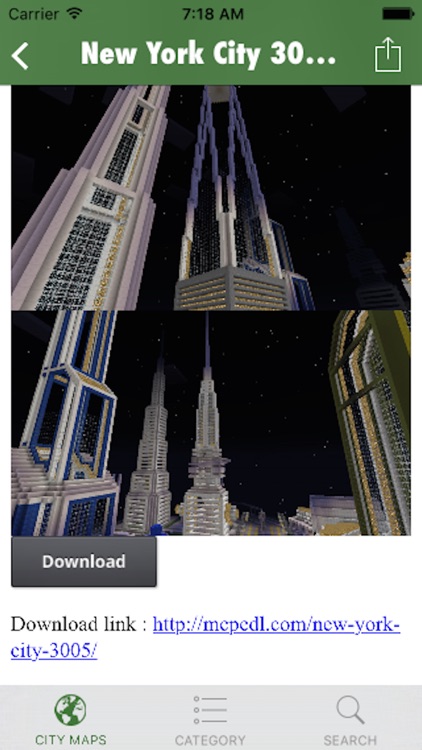 City Maps for Minecraft PE - Best Database Maps for Minecarft Pocket Edition