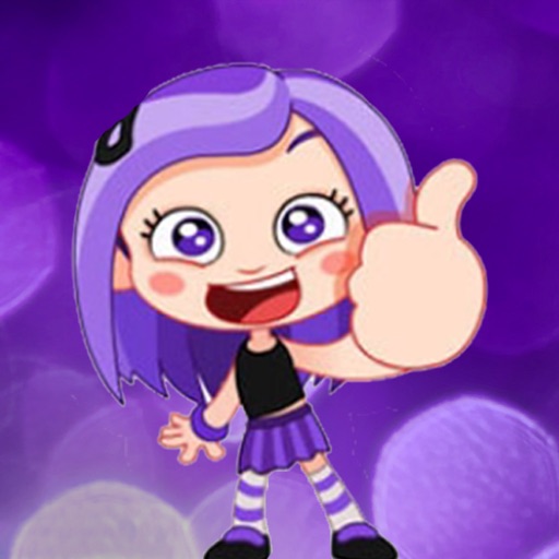 Violet Girl Stickers Pack For iMessage