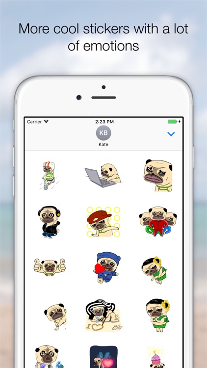 The Cute Pug Animated for iMessage