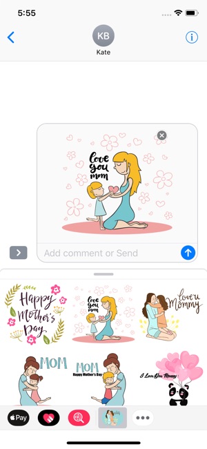 Mother's Day Smile Stickers