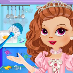 Princess Doll House Kitchen Cleaning