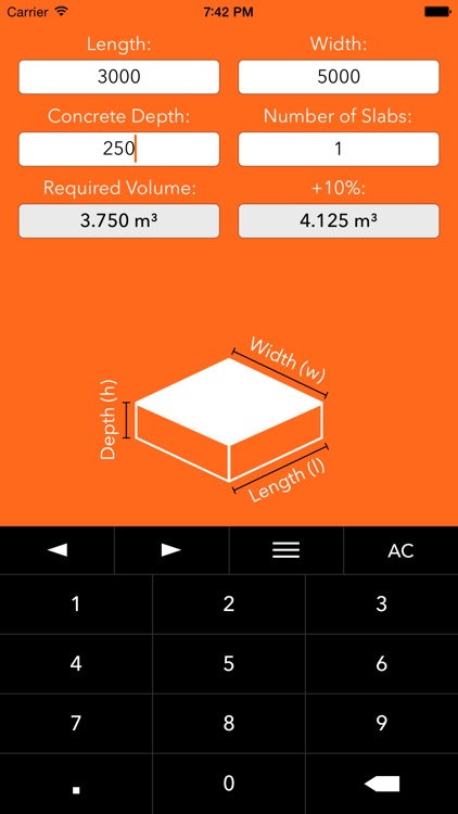 Concrete Help – Hole + Slab Volume Calculator