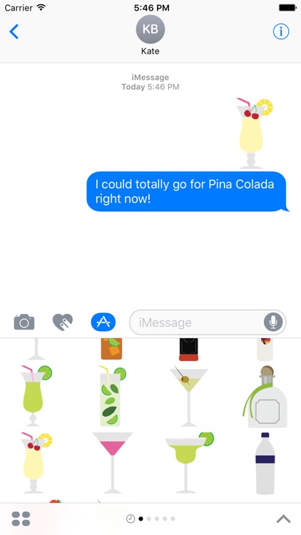 Mixed Drinks Sticker Pack for iMessage