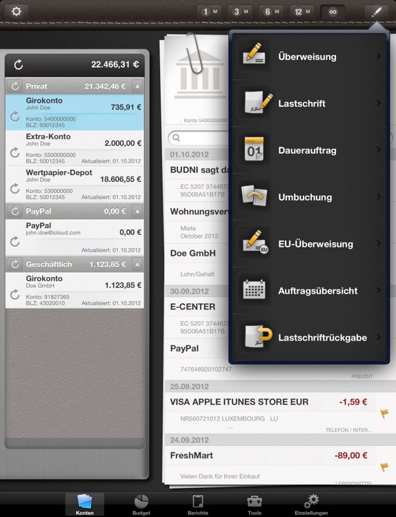 iControl for iPad - Mobile Banking & Budget