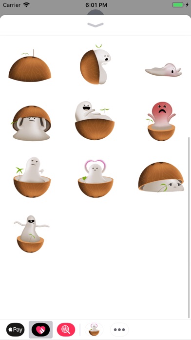 Milky Coconut Animated Emoji screenshot 3