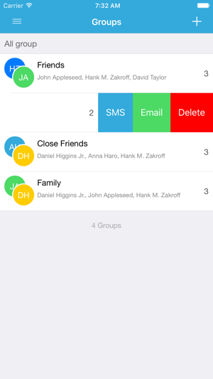 Group Text Pro : SMS & Email 2 Groups of