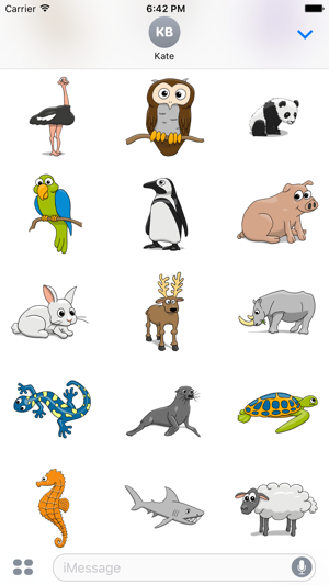 Stickertoons Zoo – Animal stickers for iMessage(圖4)-速報App