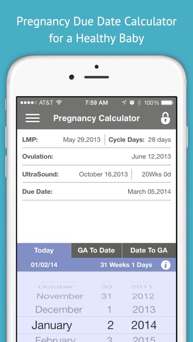 Pregnancy Due Date & Fertility Calculator Tools screenshot 2
