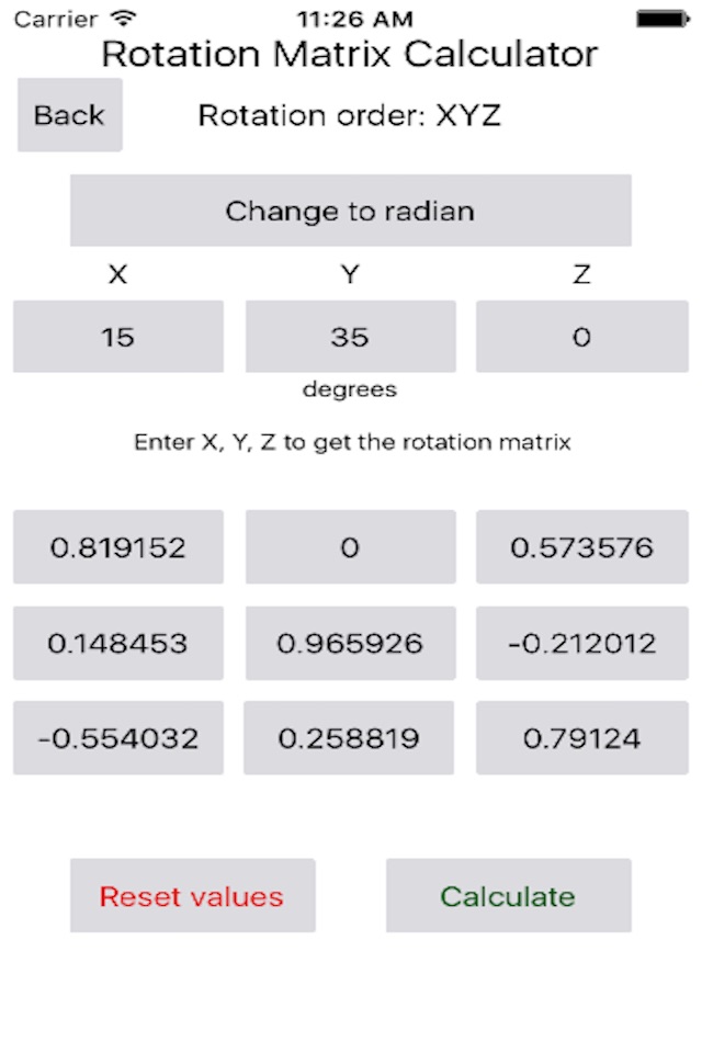 RotationMatrix screenshot 4