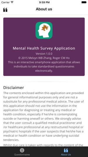 Mental Health Survey Application(圖4)-速報App