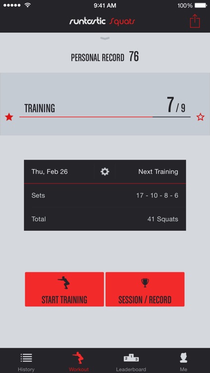 Runtastic Squats PRO – Workouts, Trainer & Counter screenshot-0