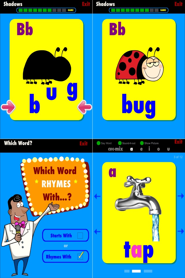 Phonic Flashcards lite CVC screenshot 4