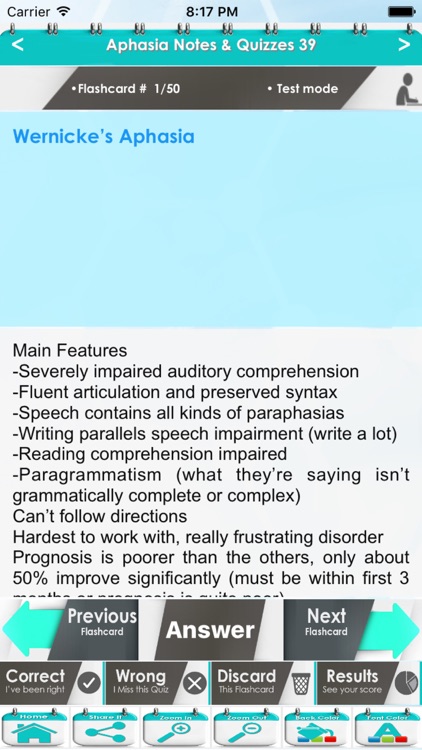 Aphasia Language Impairments 3000 Quiz Exam Review screenshot-4