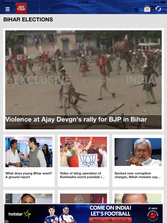 India Today Live for iPad