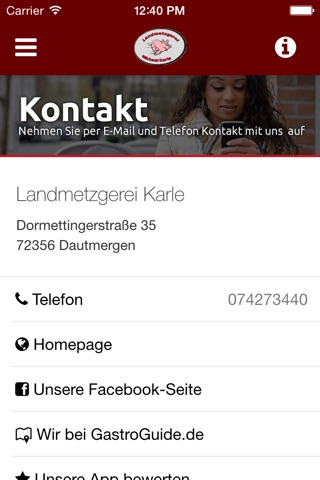 Karle Landmetzgerei screenshot 4