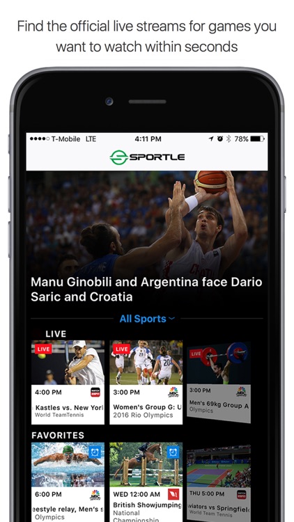 Sportle・Live Sports Streams & Scores screenshot-0