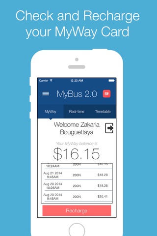 MyBus 2.0 Canberra screenshot 2