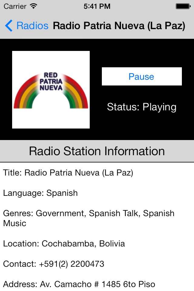 Bolivia Radio Live Player (La Paz/Quechua/Aymara) screenshot 4