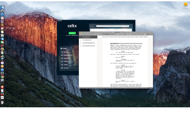 celtx script iphone screenshot 2