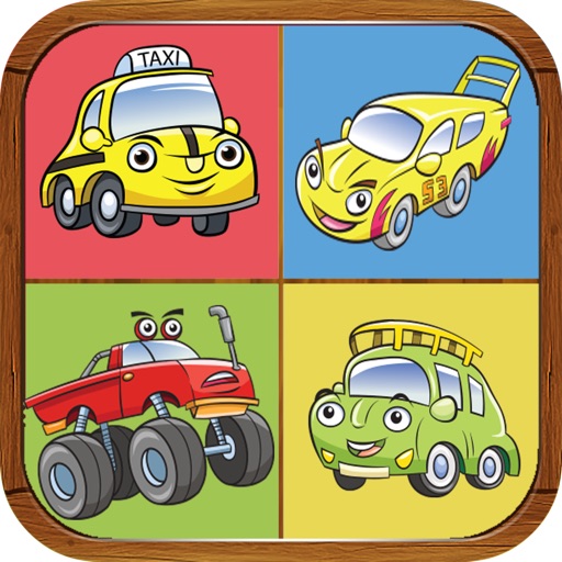 Cute Cars Match Game for Kids Icon