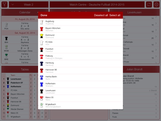 Deutsche Fußball 2014-2015 - Match Centre(圖4)-速報App