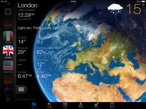 Weather Now Forecast for iPad screenshot 2