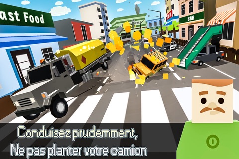 Blocky Cargo Transporter Truck-Craft Pro screenshot 2